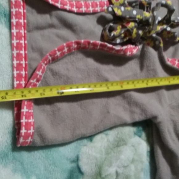 Jelly the Pug girls cardigan sweater w/ bows size 7 brown orange. - Picture 9 of 10